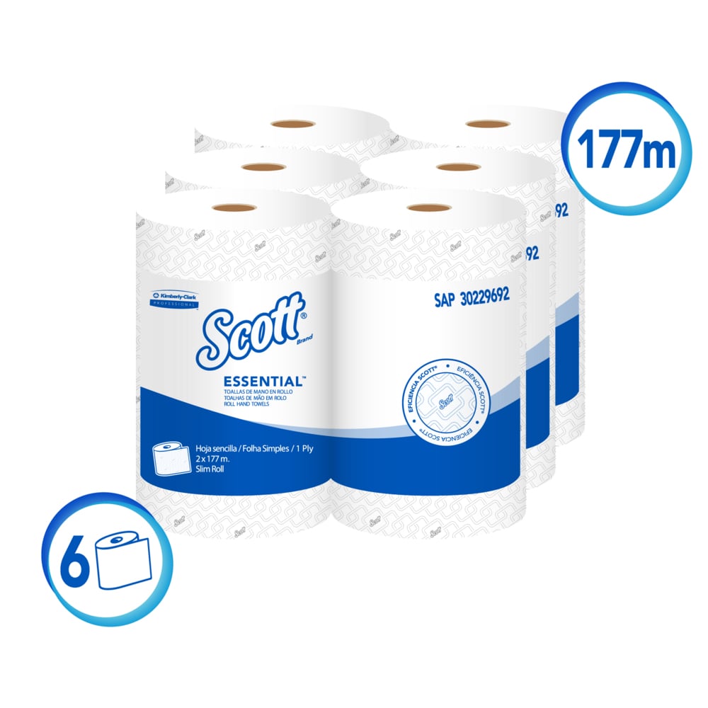 KCP TOALLA SCOTT SLIM ROLL 3X2X177 30229692