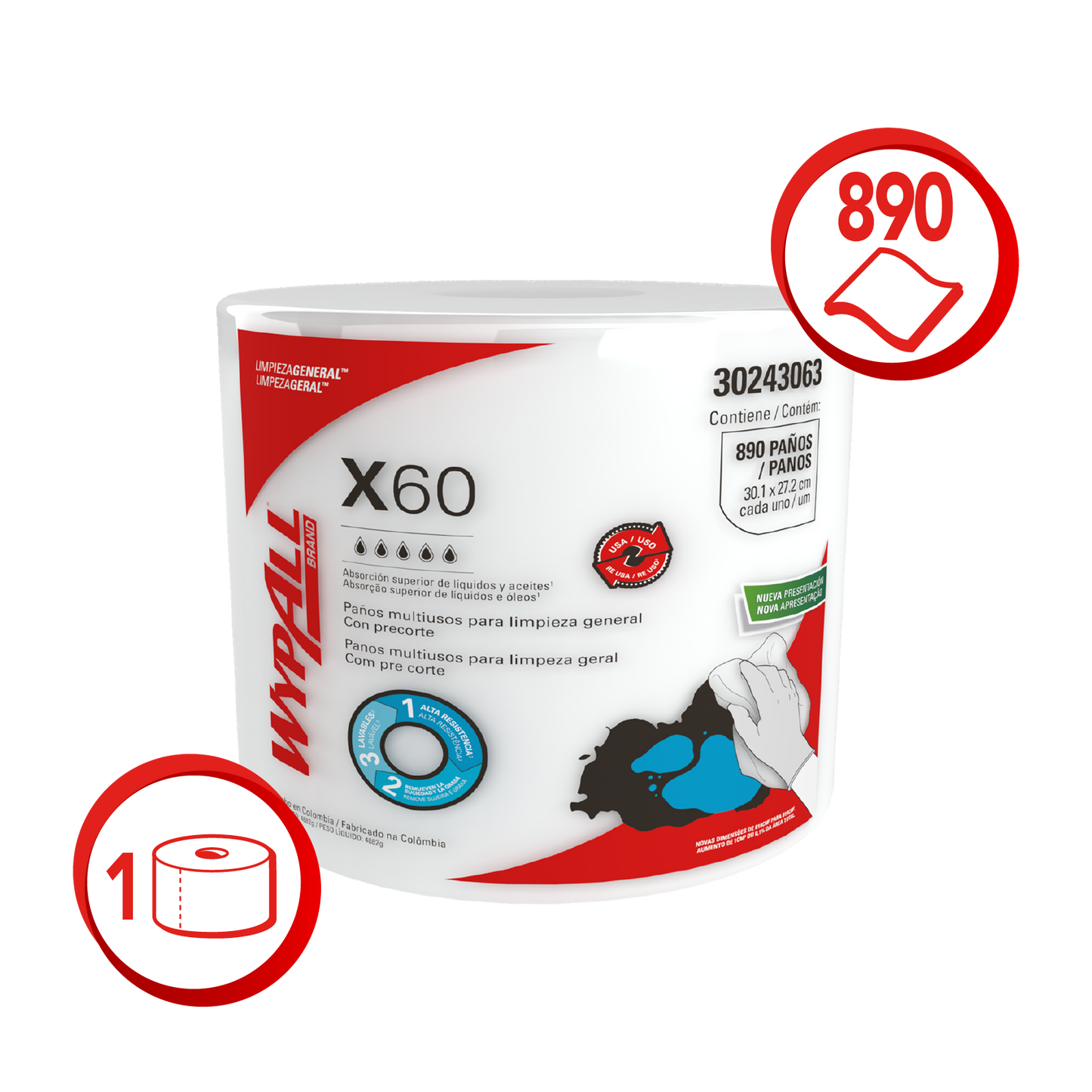 KCP WYPALL X-60 890 PAÑOS 30177836/30243063