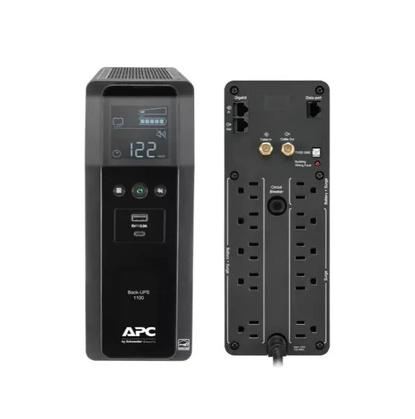 APC ups pro br 1500va 10 salidas 2 puertos usb avr interfaz lcd lam br1500m2-lm