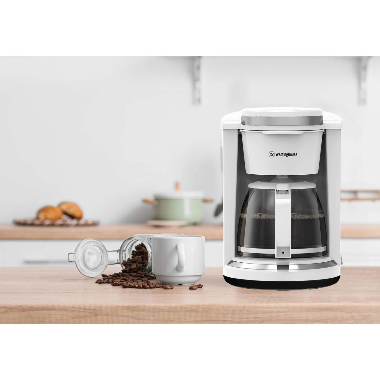 Westinghouse cafetera 12 tz con filtro blanca - WKCMYD19WH