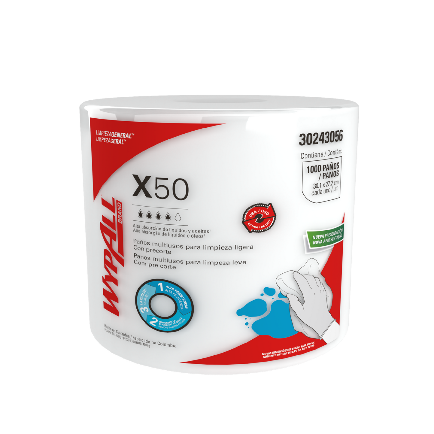 KCP PAÑO WYPALL X-50 BOBINA 30243056