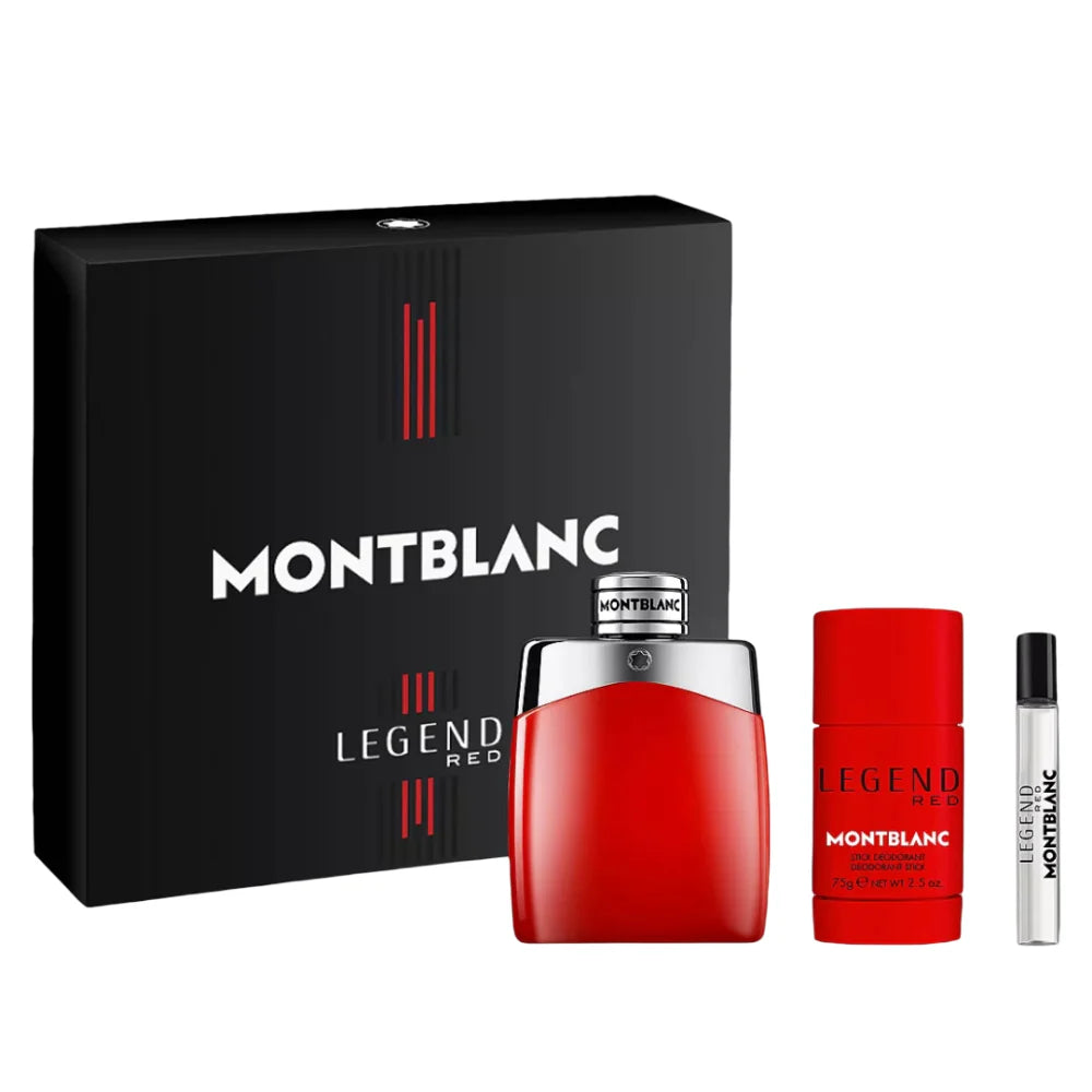 SET MONTBLANC LEGEND RED 3 PZS