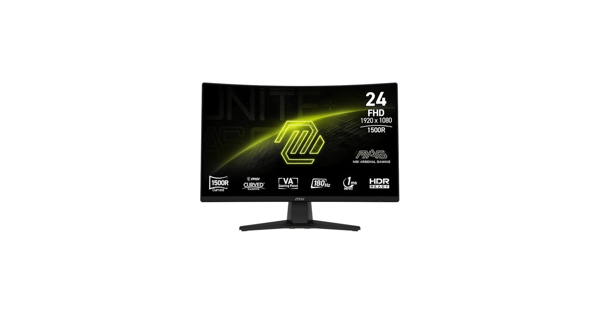 MONITOR GAMING MSI MAG 242C 23.6" CURVO 1920 X 1080 180 HZ ANTI-GLARE HDMI Y DP 9S6-3BC31T-004