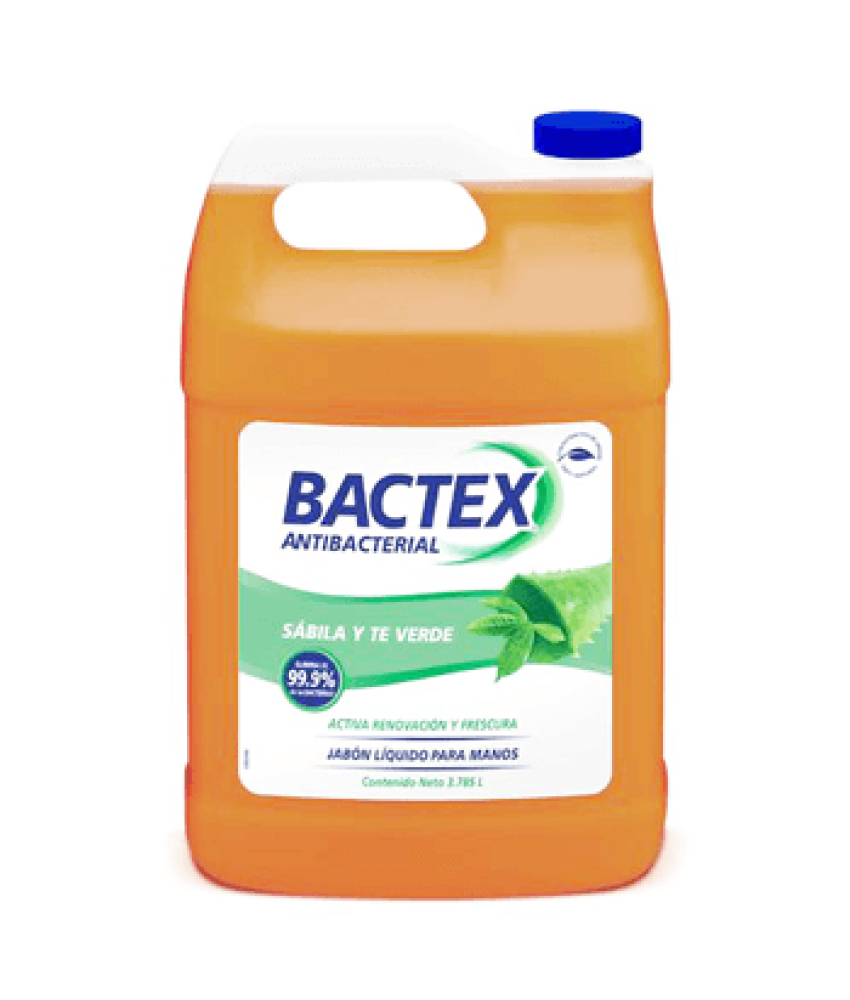 JABON LIQ BACTEX SABILA Y TE VERDE GALON CJ 4