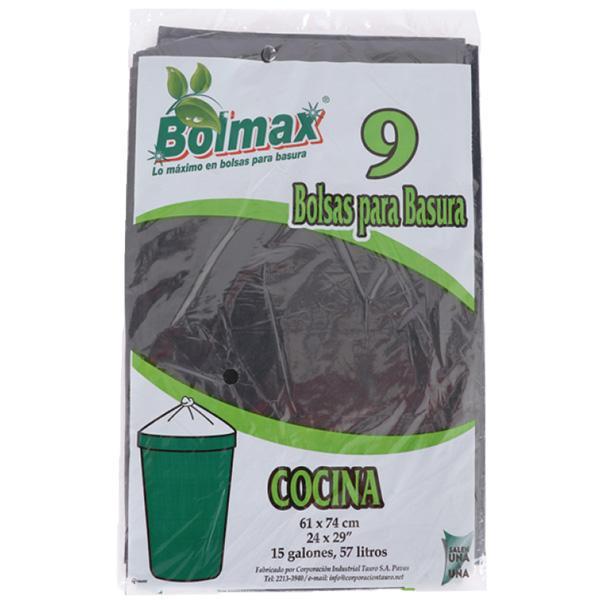 BOLMAX BOLSA BASURA GRANDE 9 UNDS