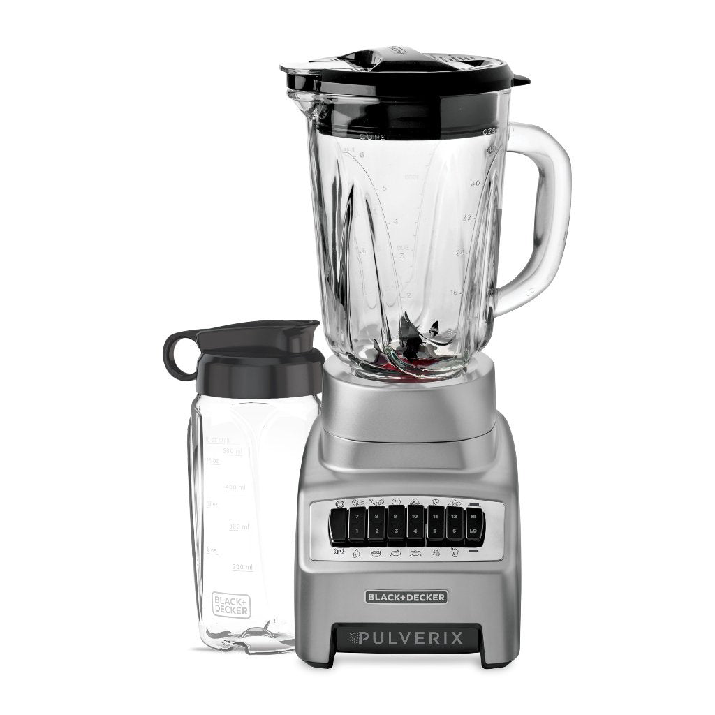 Black + decker licuadora pulverix 12 veloc 700w plata +vaso personal BL1140MS