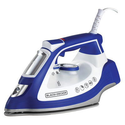 Black + Decker plancha de vapor suela ceramica resistente a golpes impact IR3001