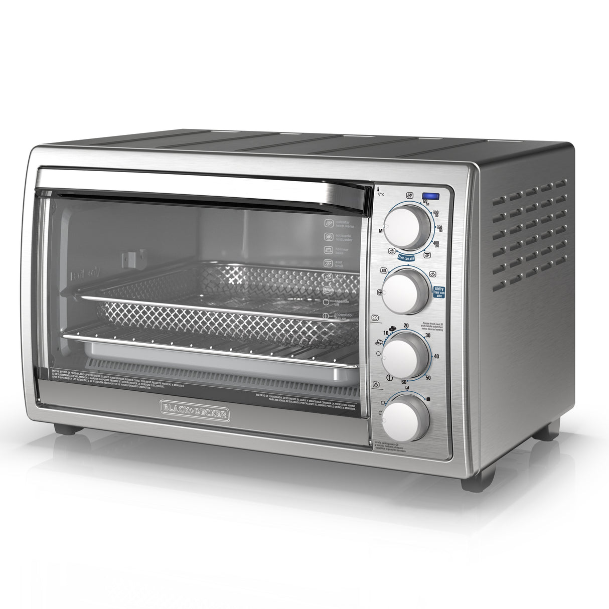 Black + Decker horno tostador con freidora de aire 9 rebanadas TO4315SS-LA