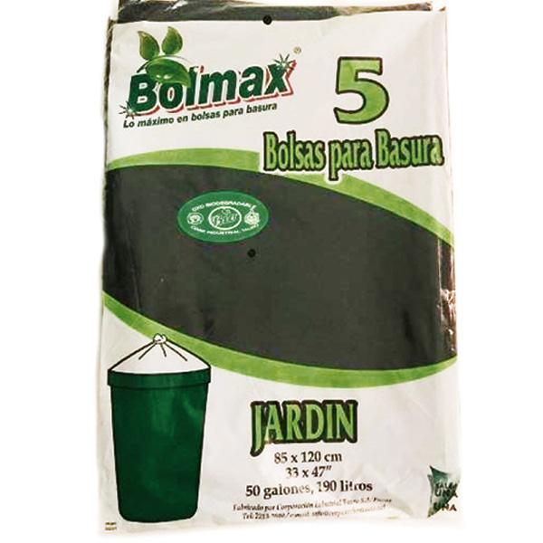 BOLMAX BOLSA BASURA JARDIN 5 UNDS