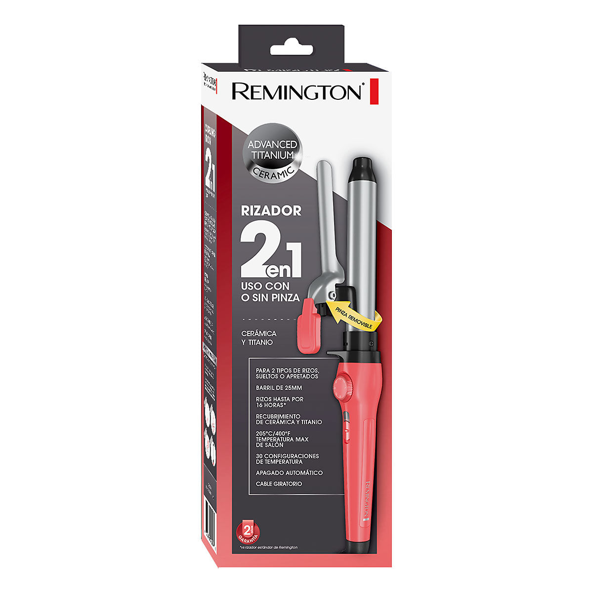 Remington ondulador 2 en 1 con barril de titanio CI5225Cl