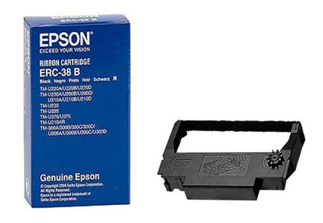Epson cinta negra para ERC-30/34/38/M 115/119/133/TM-200/300/U200/U210/U220/U370 ERC38B
