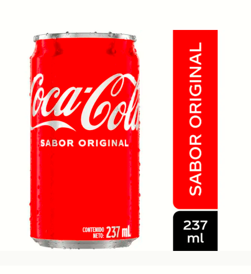 Gaseosa Coca Cola regular lata - 237 ml