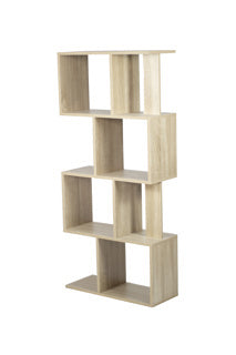 Kenneth e estante 4 niveles or roble W60 x H130 x D24 cm-KCWD2022051-O