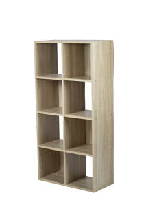 Kenneth e librero cubo unit or roble W61,5 x H122,5 x D29,5 cm-KCWD2022052-O