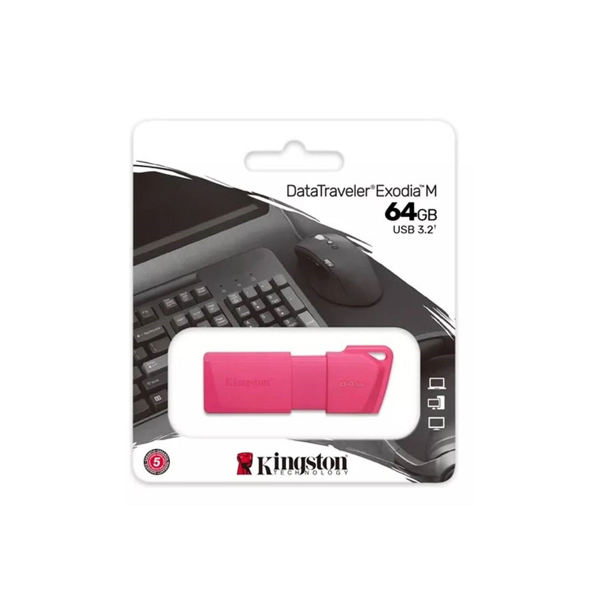 Kingston memoria exodia rosada 64GB usb 3.2 KC-U2L64-7LN
