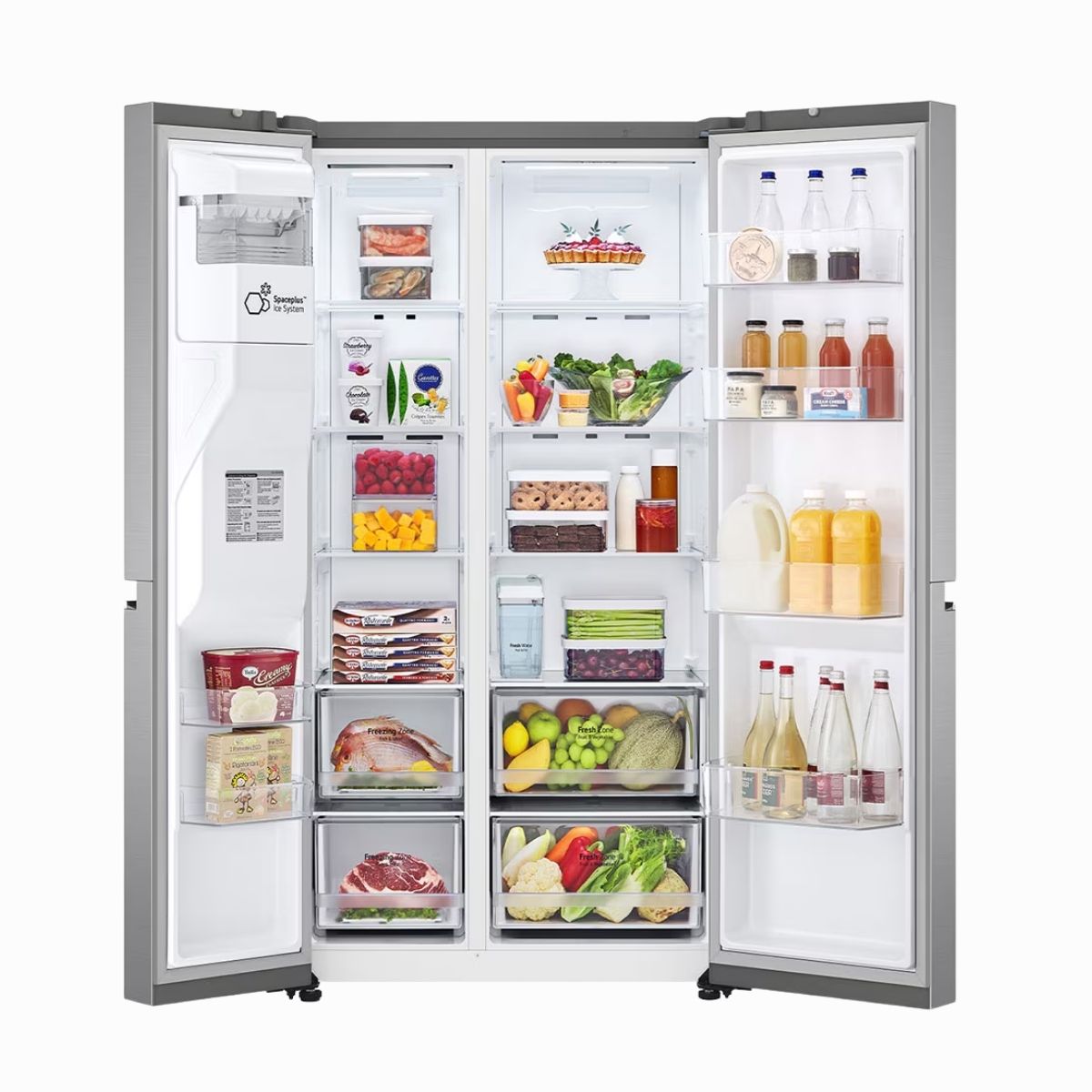 LG Refrigerator Side by Side 27 pc instaview silver VS27GNID