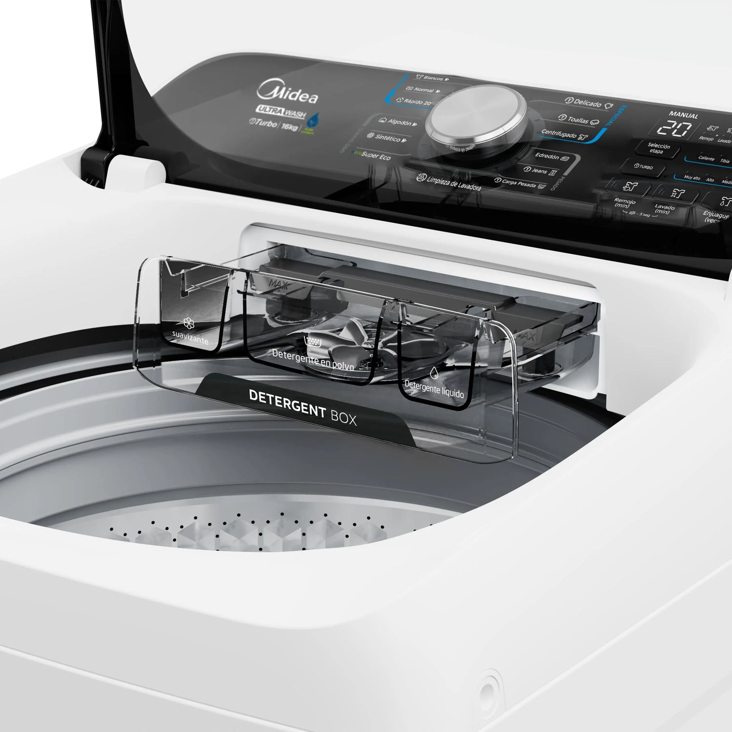 Midea lavadora carga superior blanca 16Kg MA512W16/W