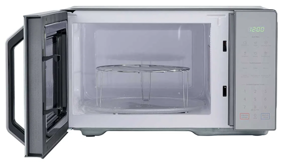 Midea microondas 1.1pc puerta acabado espejo gabinete gris con grill MMDXG11S2MG