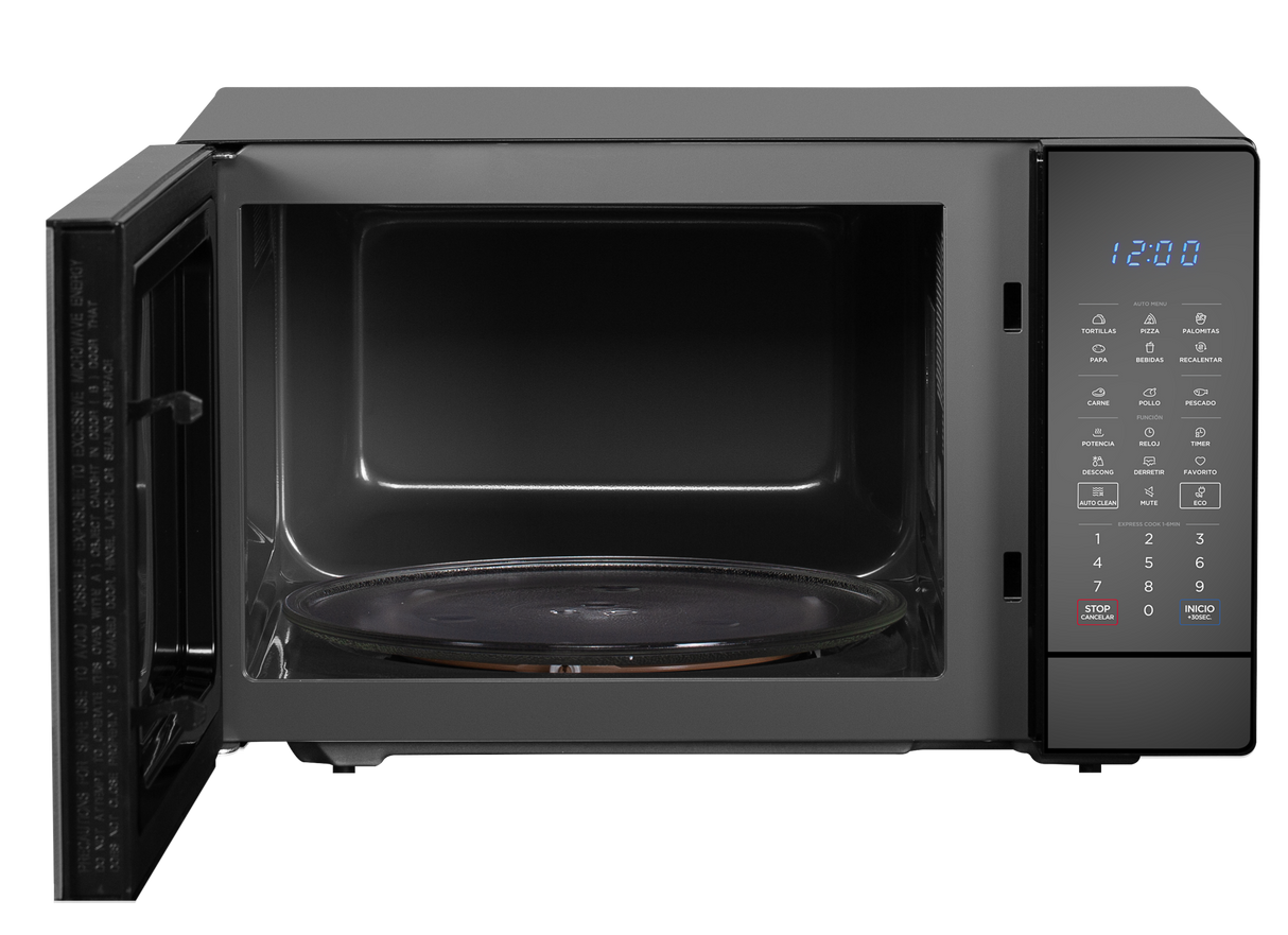 Midea microondas 1,4 pc puerta espejo gabinete negro MMDK14S2MB