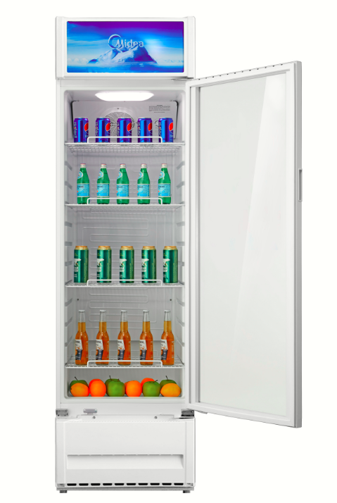 Midea refrigerador exhibidor 11 pies con luz MDRZ309CCNWH-CA