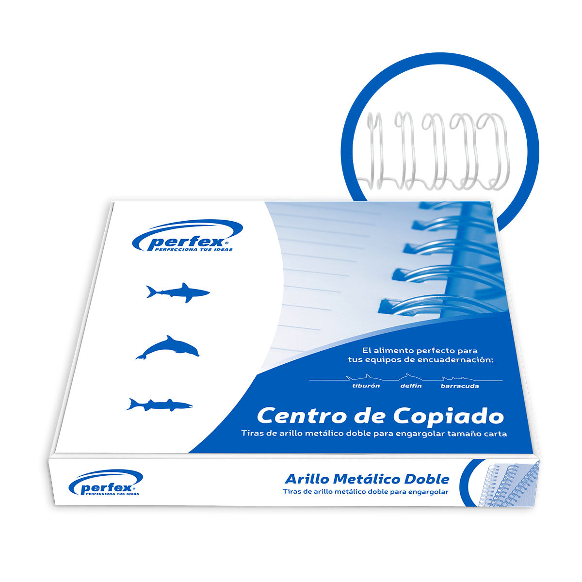 Perfex arillo metalico paso 3:1 7/16'' caja 80 unds