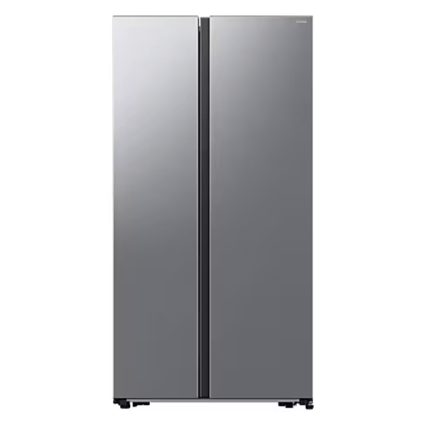 Refrigerador 20 pies Side by side con dispensador plateada