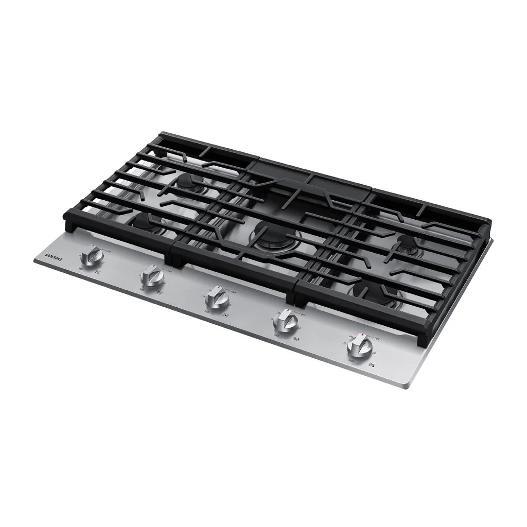 Plantilla Gas 36" 5 Quemadores Acero Inoxidable