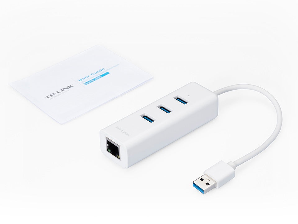 TP-link adaptador USB 3.0 3-Port Hub & gigabit ethernet 2en 1 USB - UE330