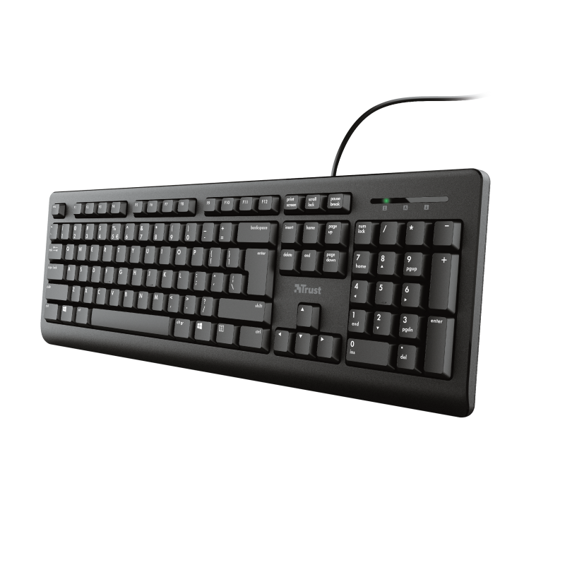 Trust teclado alambrico primo usb negro 23883