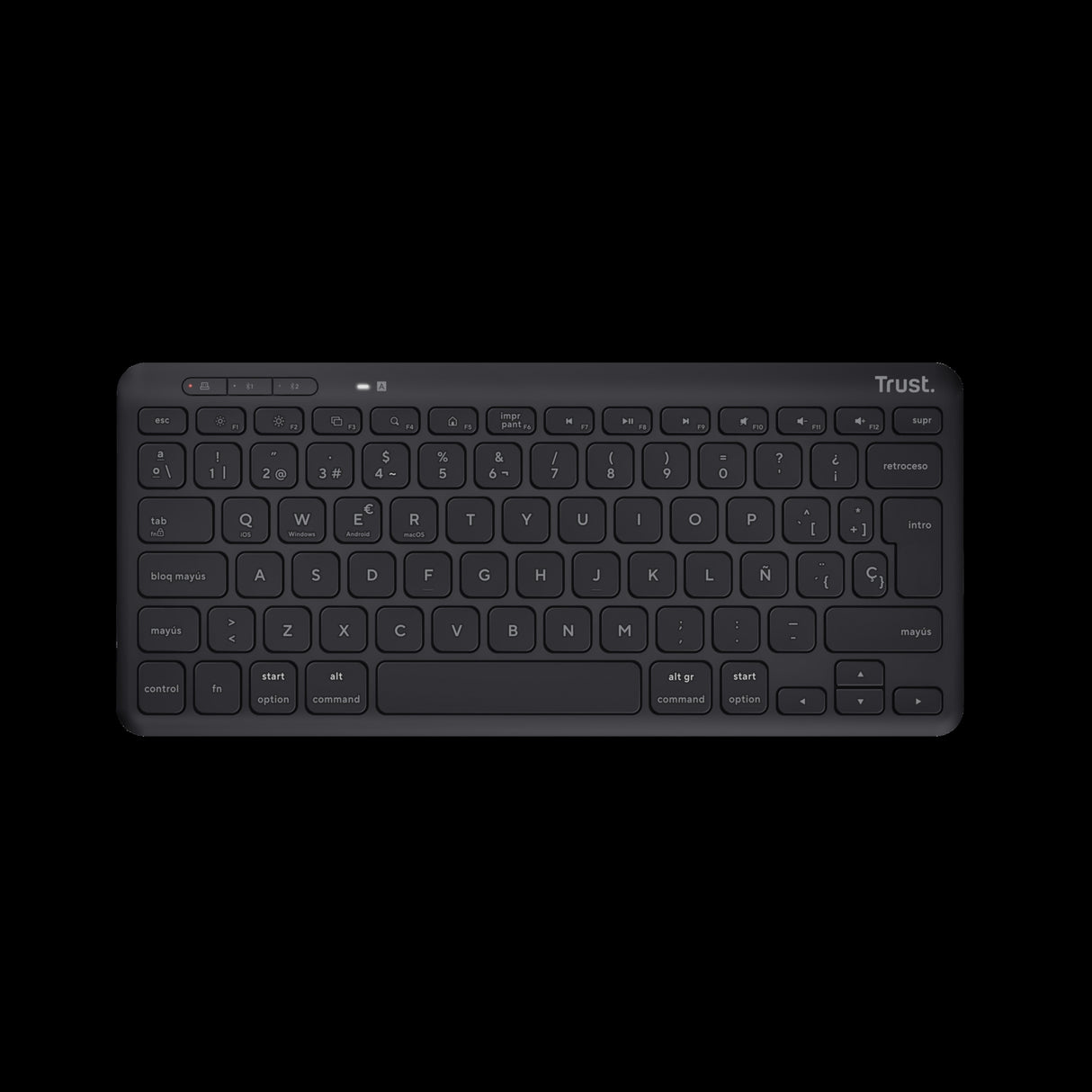 Trust teclado inalambrico en español eco recargable - 25059