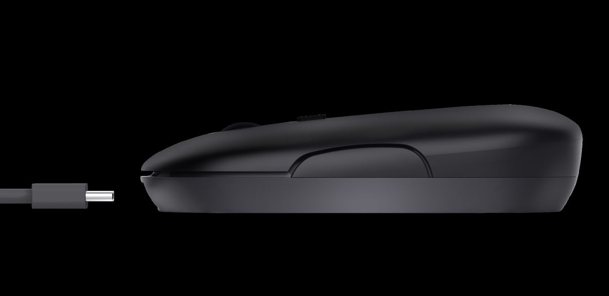 Trust mouse recargable inalambrico silencioso color negro - 24059