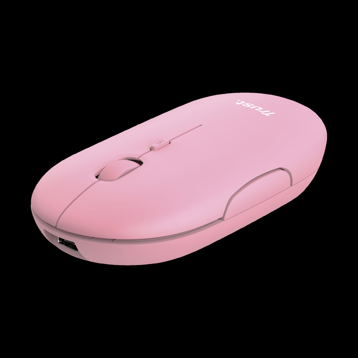 Trust mouse recargable inalambrico silencioso color rosa con - 24125