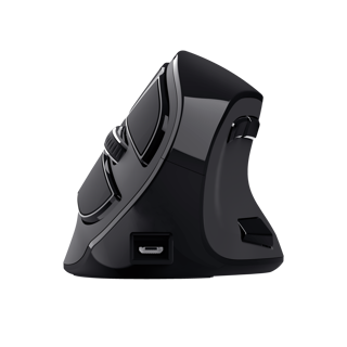 Trust mouse ergonomico inalambrico recargable color negro - 23731