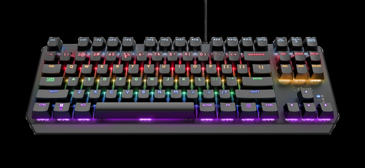 Trust teclado mecanico gamer en español iluminado - 24407