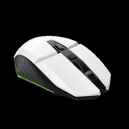 Trust mouse gaming inalambrico GXT 110 Felox recargable con iluminación LED multicolor blanco - 25069