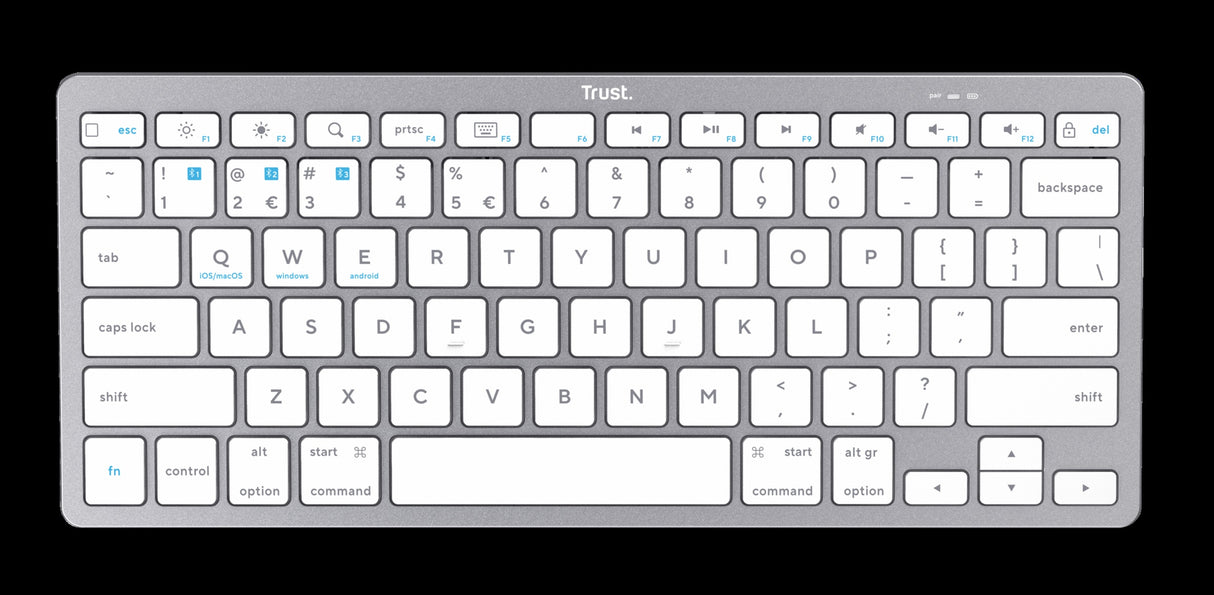 Trust teclado ES bluetooth inalambrico ultrafino para PC, ordenador portatil, tableta y smartphone - 24654