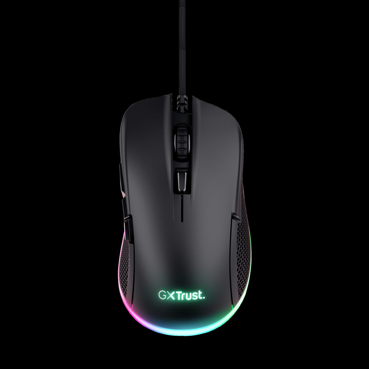 Trust mouse Eco GXT 923 YBAR color negro gaming resolución de 7200 ppp e iluminacion LED RGB - 24729