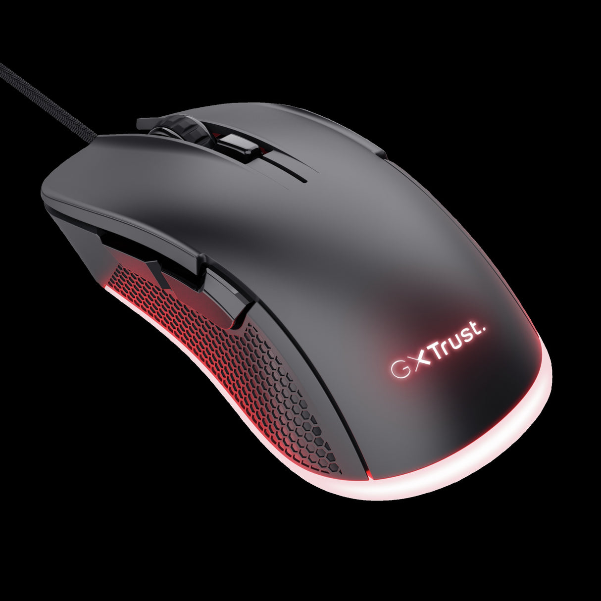 Trust mouse Eco GXT 923 YBAR color negro gaming resolución de 7200 ppp e iluminacion LED RGB - 24729