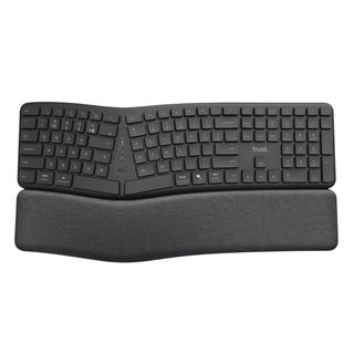 Trust keyra teclado inalambrico multidispositivo ergonomico US - 25459