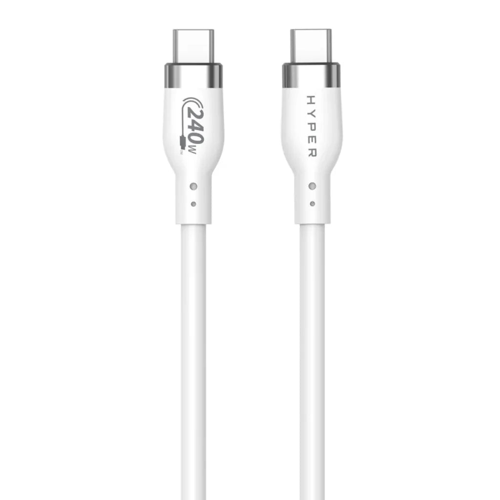 Targus cable de carga hyper USB-C 2.0 silicona 240W 3.3' blanco - HJ4001WHGL