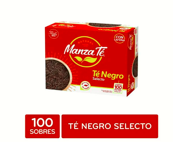 Té Negro Manzate Caja 100 Unidades -180gr
