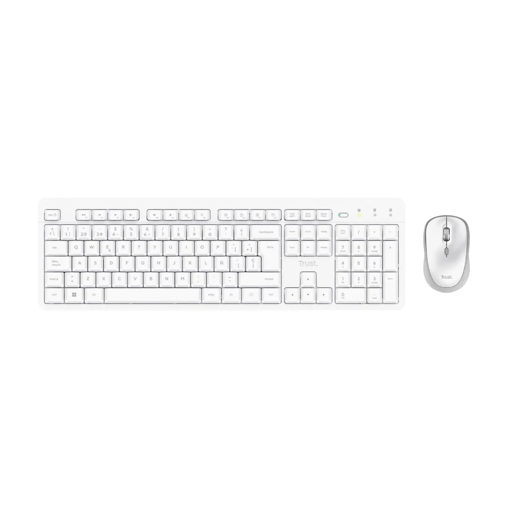 Trust ODY II teclado y raton inalámbricos y silenciosos blanco - 25467