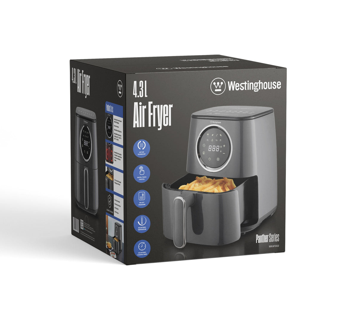 Westinghouse freidora de aire digital color negro 4.3 L - WKAF002