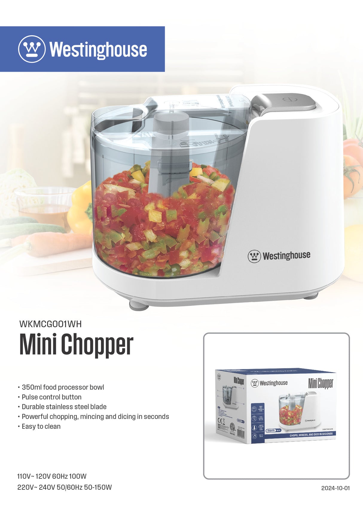 Westinghouse mini picador 100W blanco - WKMCGO01WH