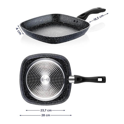 Westinghouse sarten tipo grill marmol negro 28cm WCFP0009G28MBB
