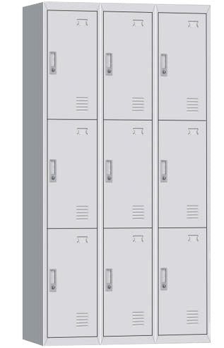 LOCKER LICHE-M-07 9-PUERTAS GRIS CLARO