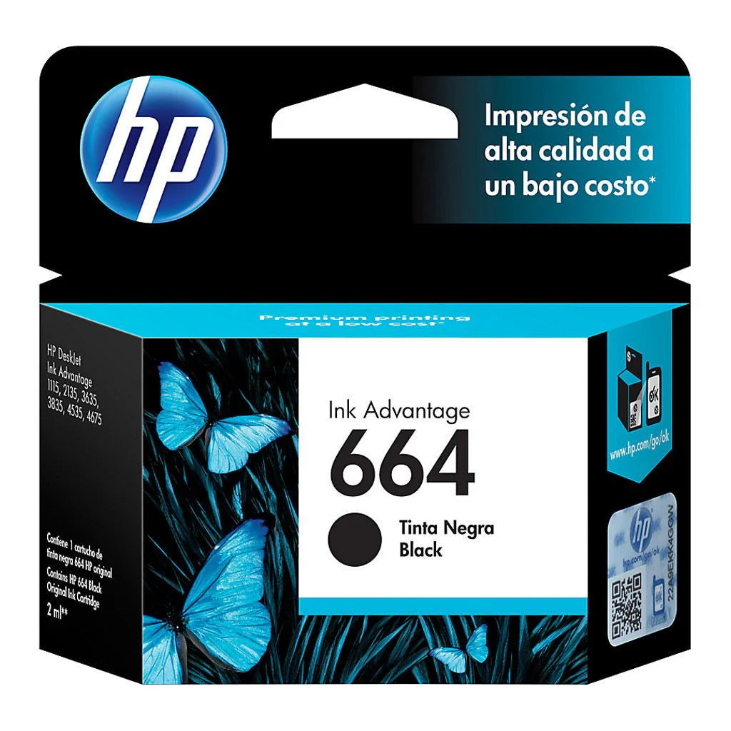 HP cartucho negro 120Pgs #664 F6V29Al