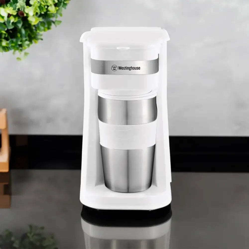 Westinghouse cafetera individual con mug térmico blanca - WKCMGO11WH