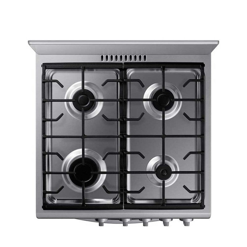 Estufa Gas 4 Quemadores con termostato Plateado