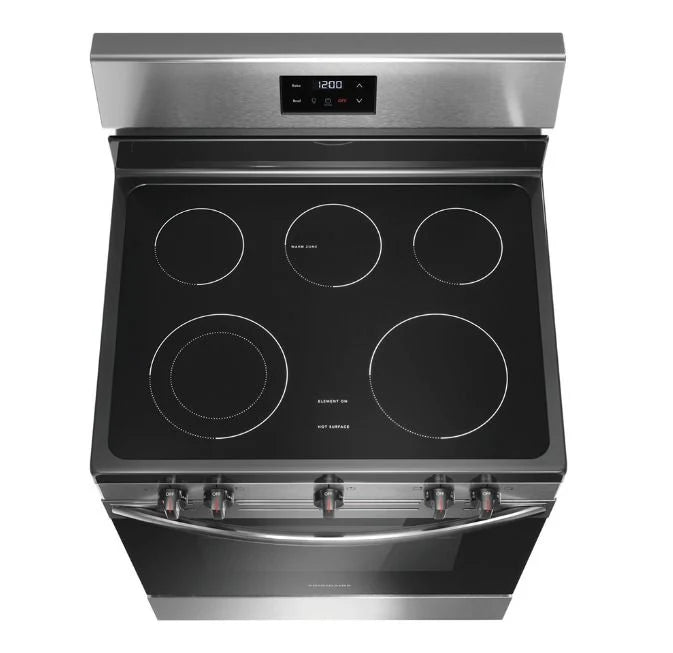 Frigidaire Cocina Electrica 30" Vitroceramica 5 quemadores Acero Inoxidable FKCP30X2MZI